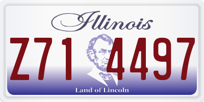IL license plate Z714497