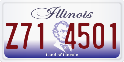 IL license plate Z714501