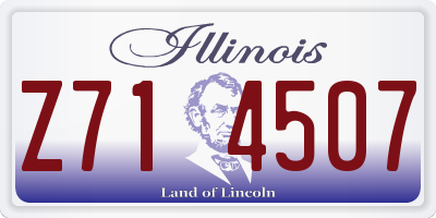 IL license plate Z714507