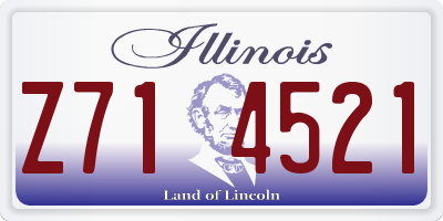 IL license plate Z714521