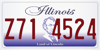 IL license plate Z714524