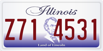 IL license plate Z714531