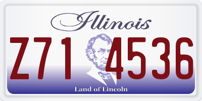 IL license plate Z714536