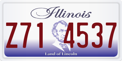 IL license plate Z714537