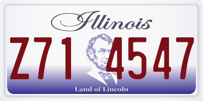 IL license plate Z714547