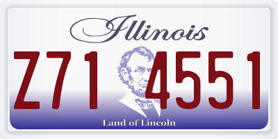 IL license plate Z714551