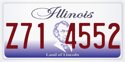 IL license plate Z714552