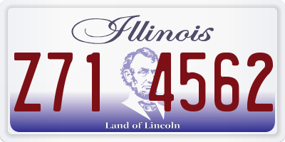 IL license plate Z714562