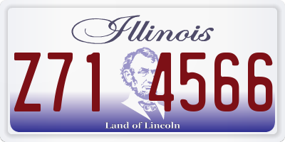 IL license plate Z714566