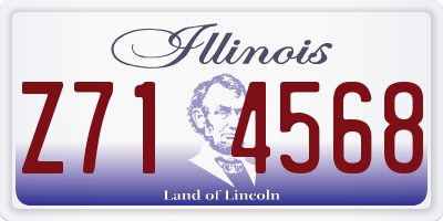 IL license plate Z714568