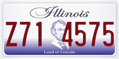 IL license plate Z714575