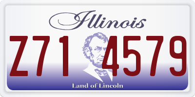 IL license plate Z714579