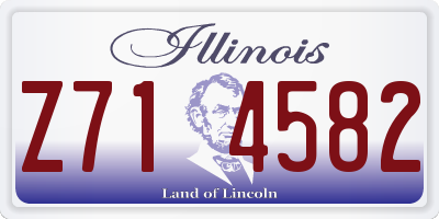 IL license plate Z714582