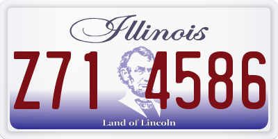 IL license plate Z714586