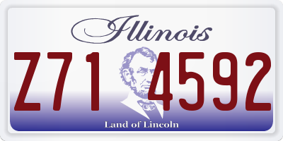 IL license plate Z714592