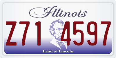 IL license plate Z714597