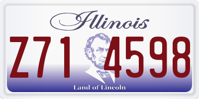 IL license plate Z714598