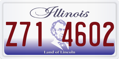 IL license plate Z714602