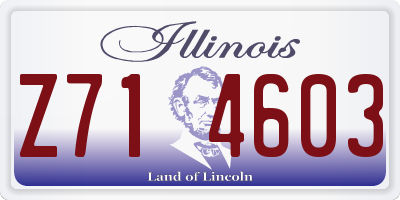 IL license plate Z714603