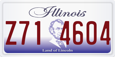 IL license plate Z714604