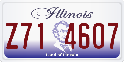 IL license plate Z714607