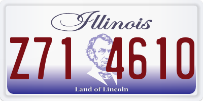 IL license plate Z714610
