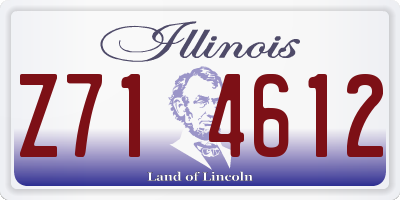 IL license plate Z714612