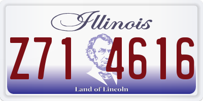 IL license plate Z714616