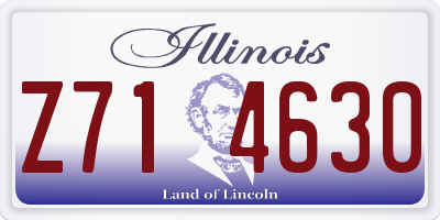 IL license plate Z714630