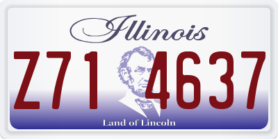IL license plate Z714637