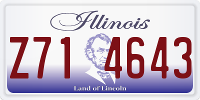 IL license plate Z714643