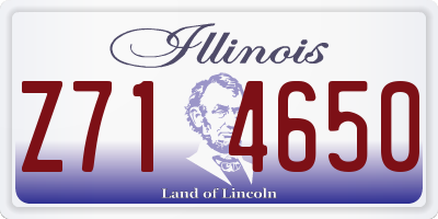 IL license plate Z714650