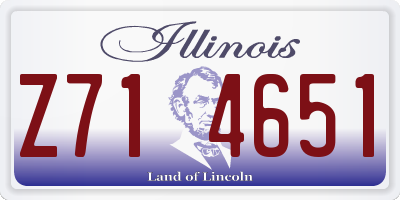 IL license plate Z714651