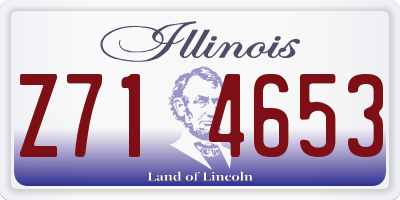IL license plate Z714653