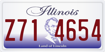 IL license plate Z714654