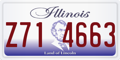 IL license plate Z714663