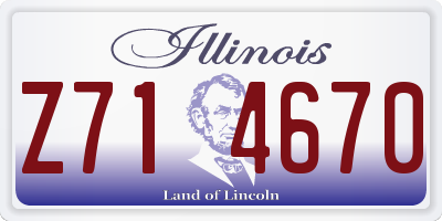 IL license plate Z714670