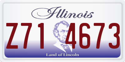 IL license plate Z714673
