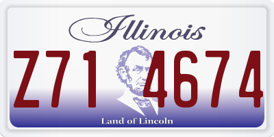 IL license plate Z714674