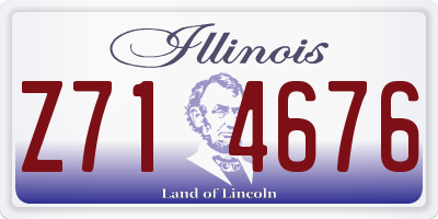IL license plate Z714676