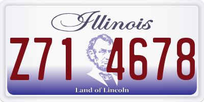 IL license plate Z714678