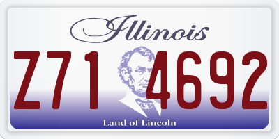 IL license plate Z714692