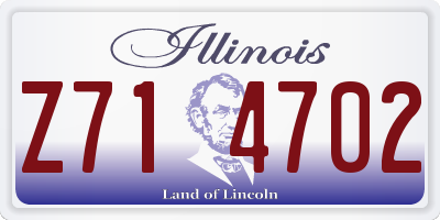 IL license plate Z714702
