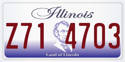 IL license plate Z714703