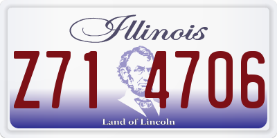 IL license plate Z714706