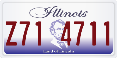 IL license plate Z714711