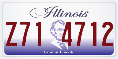IL license plate Z714712