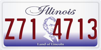 IL license plate Z714713