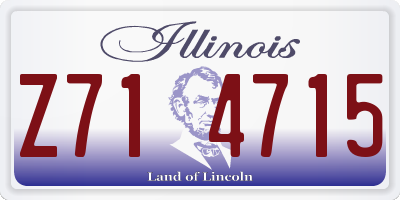 IL license plate Z714715