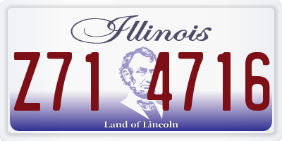 IL license plate Z714716